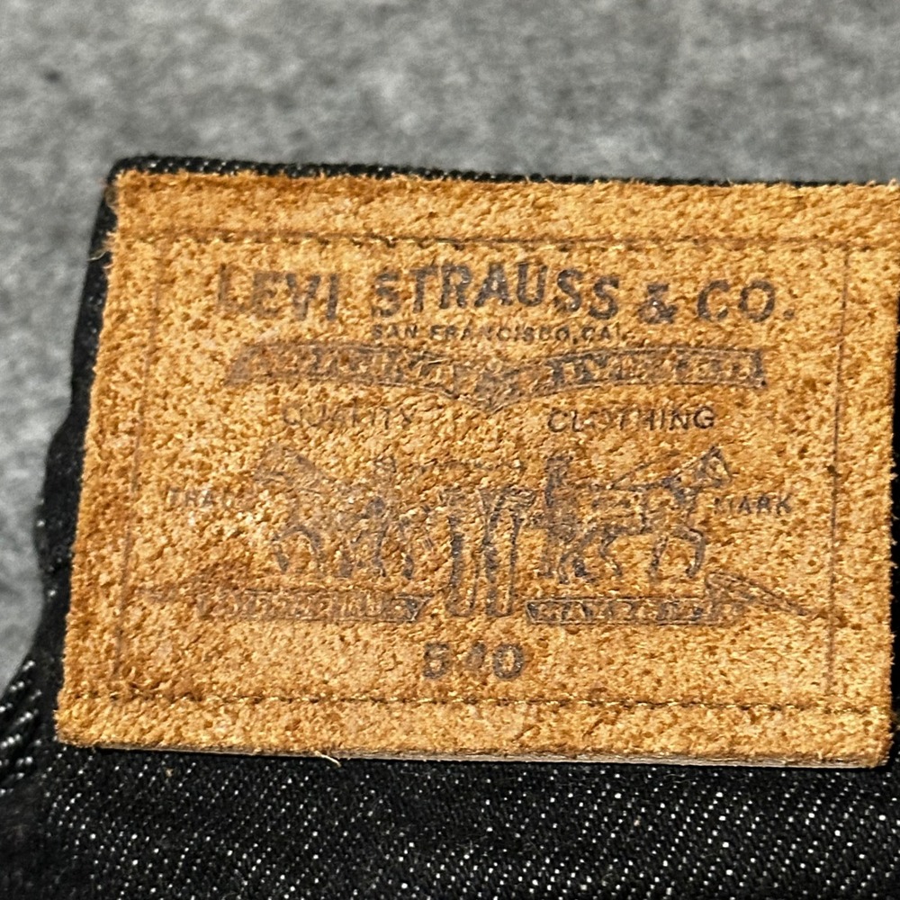 NWT Vtg 90s Levis 540 Black Jeans 36x30 USA Brown Tab Leather Patch DEADSTOCK - Picture 3 of 16